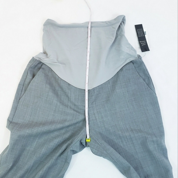 *Last Chance* NWT Theory Brinton Maternity Dress Pants Trousers Heather Grey - Picture 5 of 10
